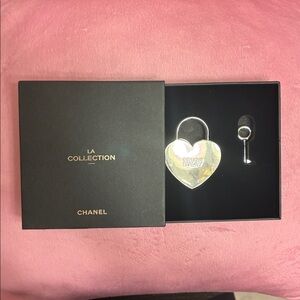 CHANEL La Collection Silver Heart Lock & Key